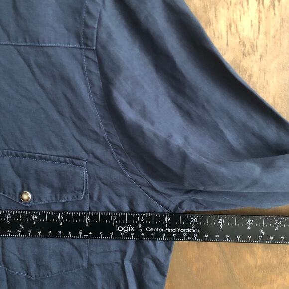 Zara Men Shirt Blue Relaxed Fit Button Down 100% Lyocell Long Sleeve Small - Picture 8 of 13